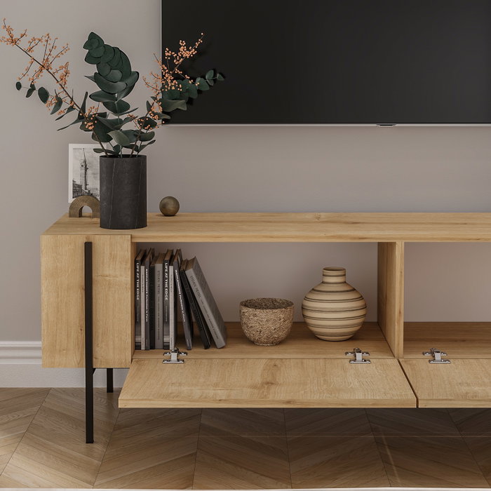 Hanah Home Soporte de TV Herman - Roble zafiro Hanah Home Soporte de TV Herman - Roble zafiro